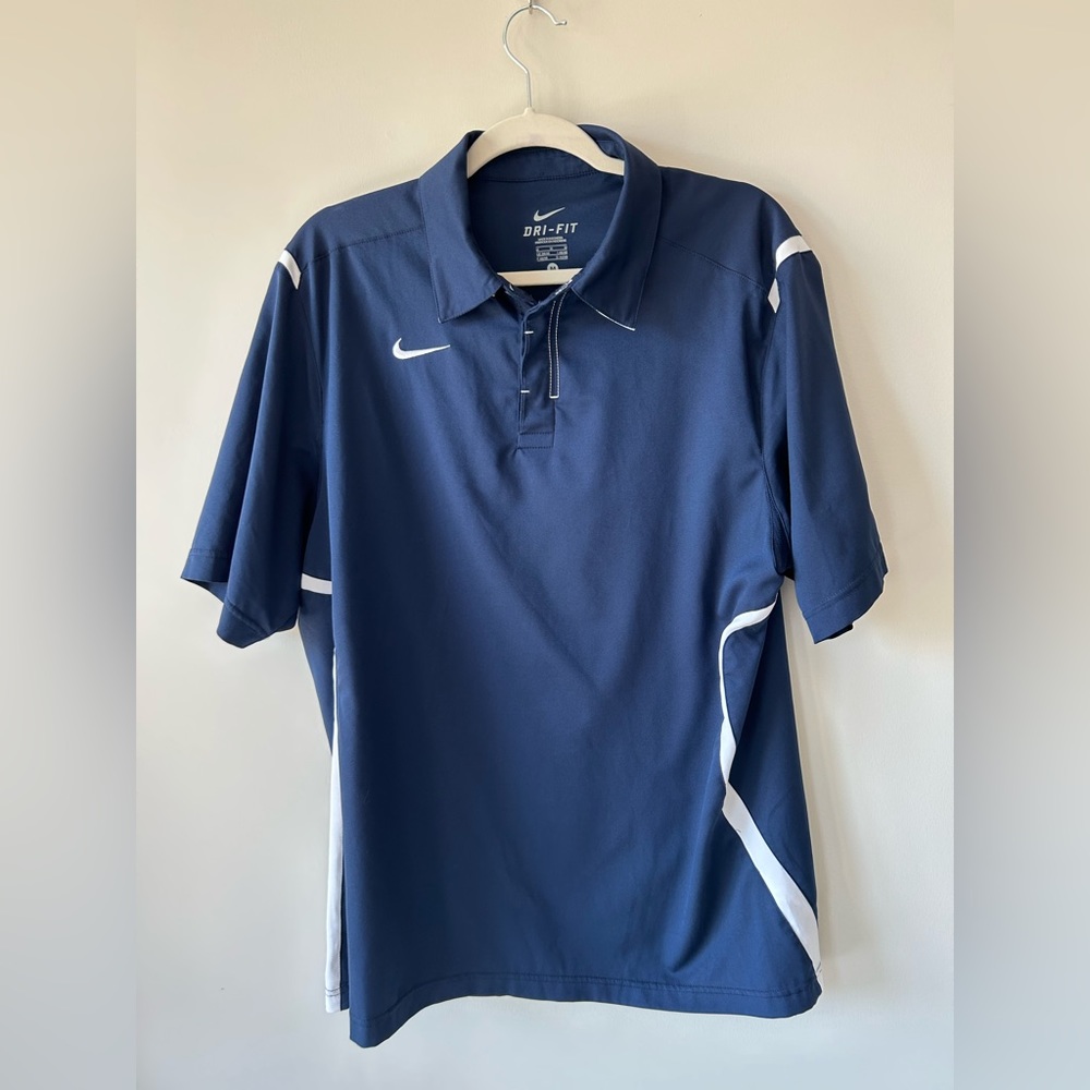 Men’s Nike Dri-fit Golf Polo in Navy Blue Size M